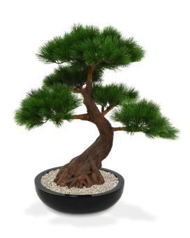 Pinus Bonsai x5 deluxe pianta artificiale su base 80 cm