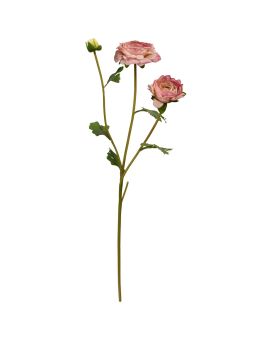 Ramo artificiale di Ranunculus 60 cm rosa