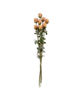 Bundle di rose artistiche x8 70 cm arancione