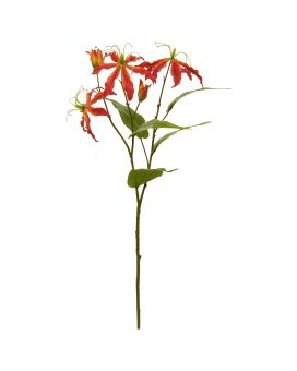 Gloriosa fiore artificiale arancione 75 cm