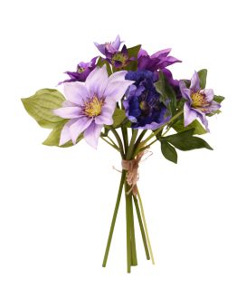 Bouquet di seta Clematis 30 cm lilla