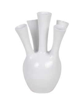 Vaso con beccuccio in alluminio bianco 38 cm