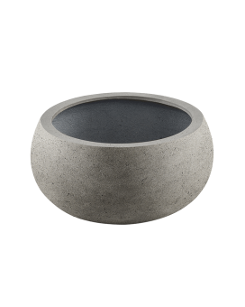 Grigio Bowl Balloon S Bianco-Concrete 26x13