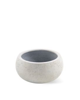 Grigio Bowl Balloon S Bianco-Concrete 40x18