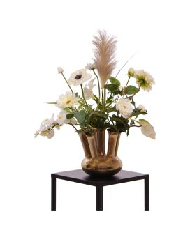 Bouquet d'arte Pearl Antwerpen - Bianco - Con vaso